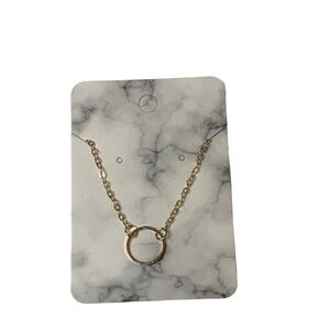 Gold ring pendant necklace